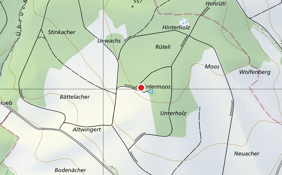 Map showing the location of Entdeckerspielplatz Egetswil (Playground)