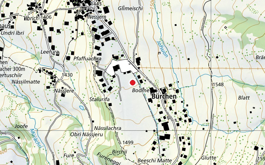 Mappa con la posizione di Erlebnisland Bürchen (Parco giochi)