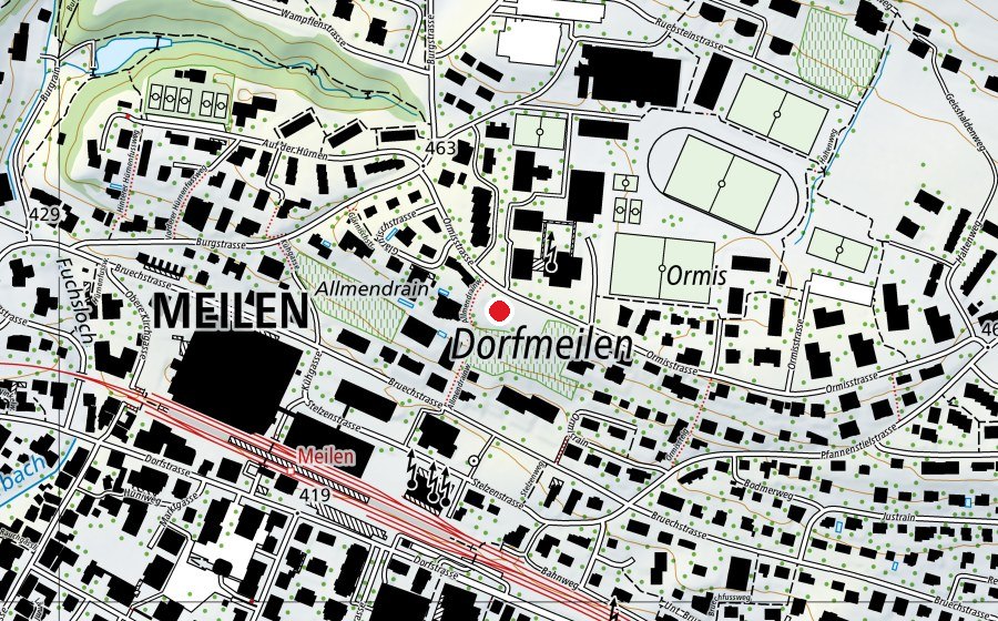 Karte mit dem Standort von Erlebnisspielplatz Ormis (Spielplatz)