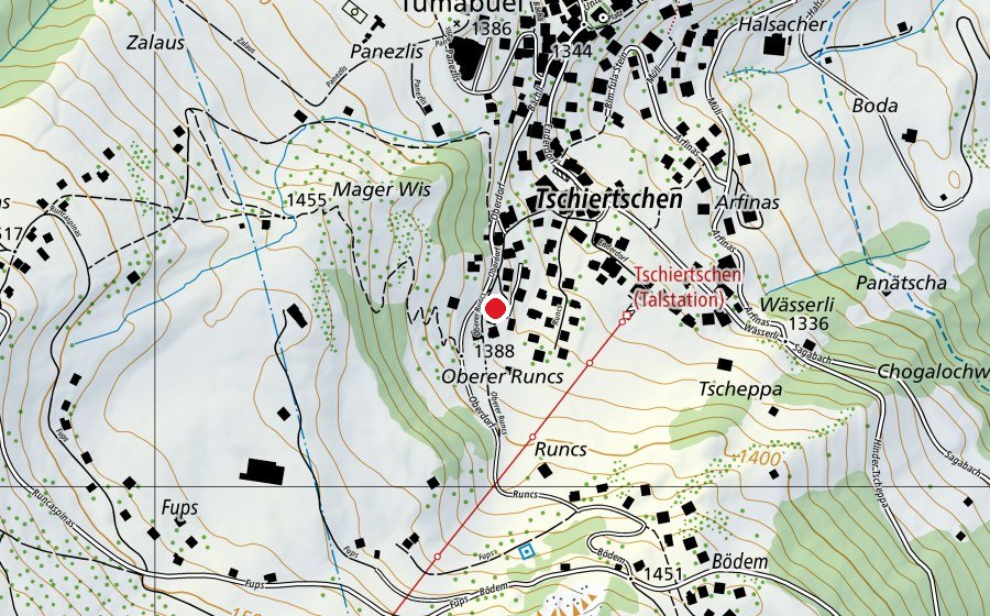 Carte indiquant l’emplacement de Erlebnisstall (Place de jeux)