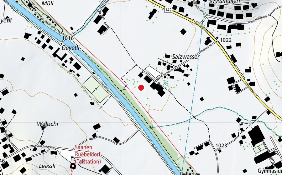 Mappa con la posizione di Erlebniswelt Alpenruhe (Parco giochi)