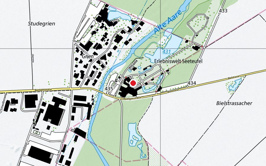 Map showing the location of Erlebniswelt Seeteufel (Playground)