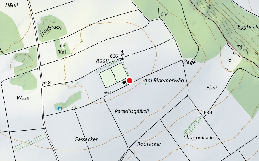 Map showing the location of FC Lohn (Playground)