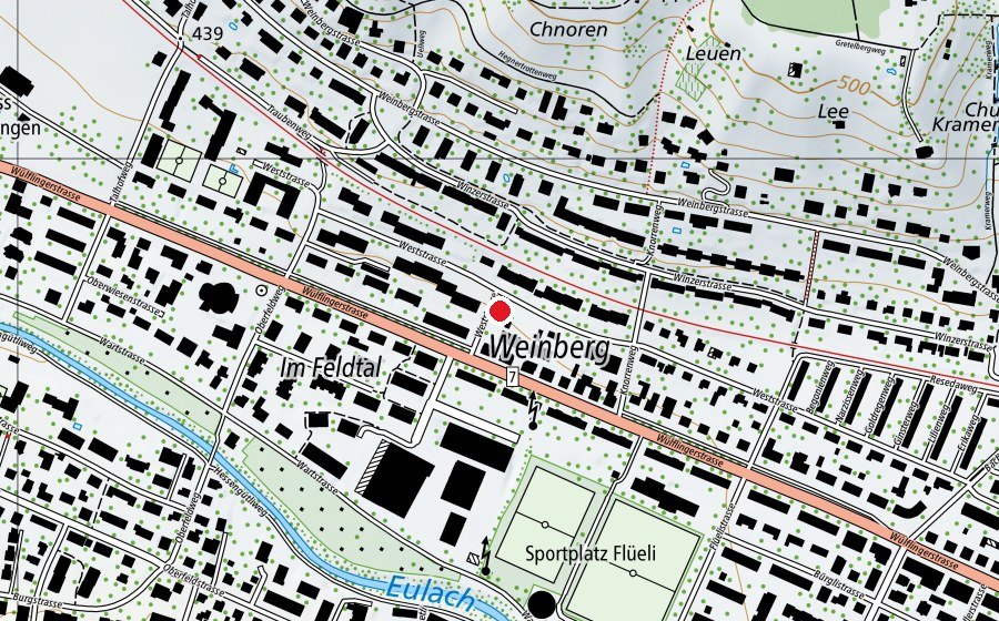 Carte indiquant l’emplacement de Feldtal Anlage (Place de jeux)