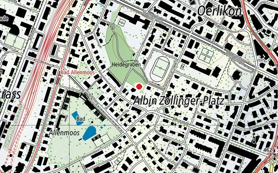 Map showing the location of Föhrenwald (Playground)