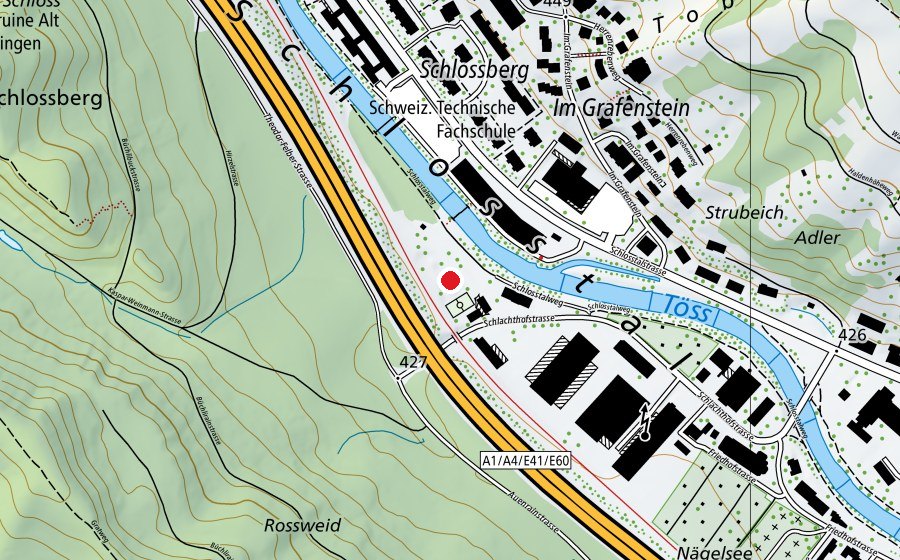 Karte mit dem Standort von Freizeitanlage Nägelsee (Spielplatz)