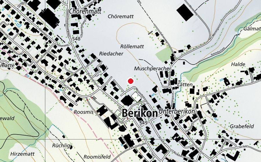 Karte mit dem Standort von Freizeitanlage Riedacher (Spielplatz)