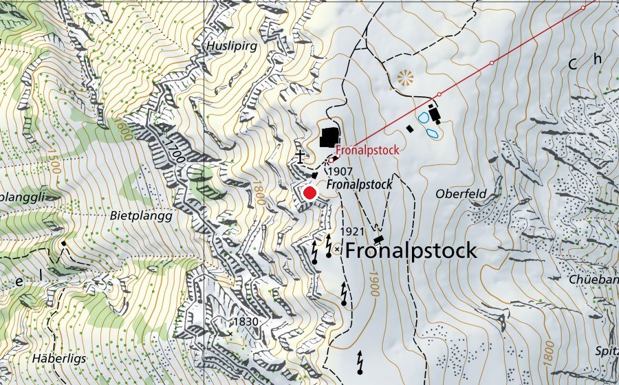 Mappa con la posizione di Fronalpstock (Parco giochi)