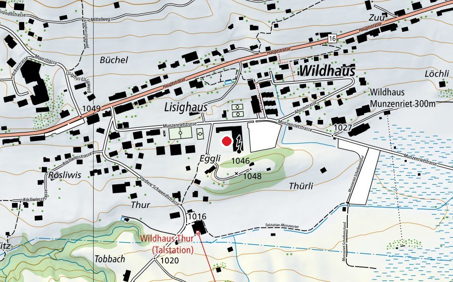 Carte indiquant l’emplacement de Generationenspielplatz (Place de jeux)