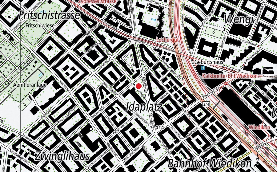 Carte indiquant l’emplacement de Gertrudplatz (Place de jeux)