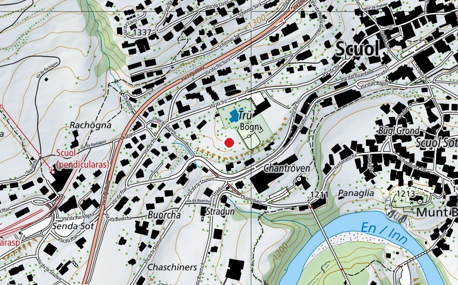 Map showing the location of Grill- und Spielplatz Trü (Playground)