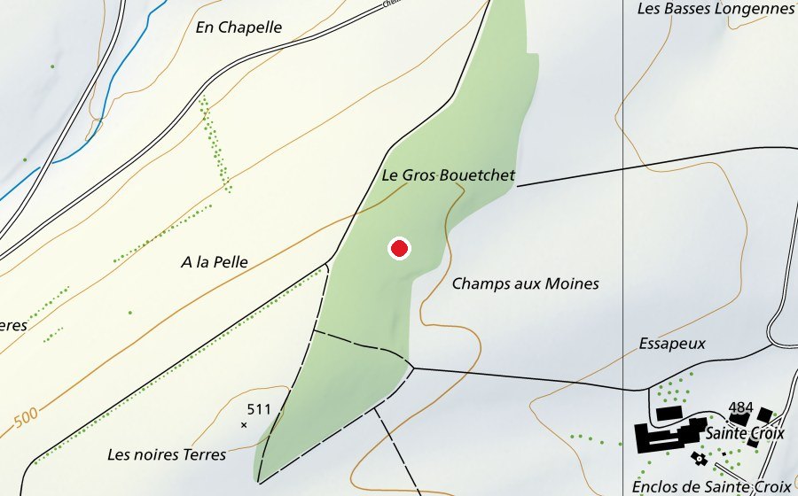 Map showing the location of Gros Bouetchet (Playground)
