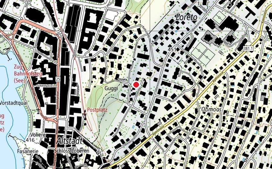 Map showing the location of Grünring (Playground)