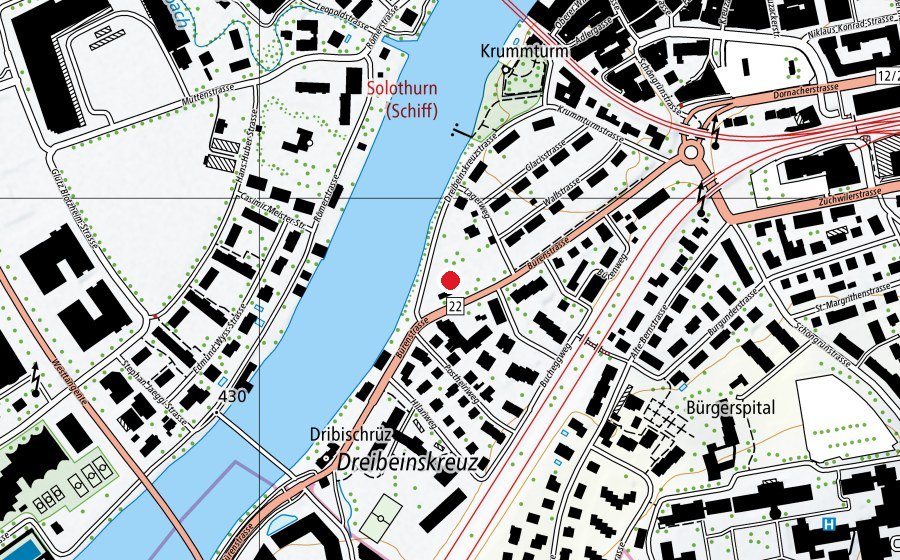 Karte mit dem Standort von Güggi Quartierspielplatz (Spielplatz)