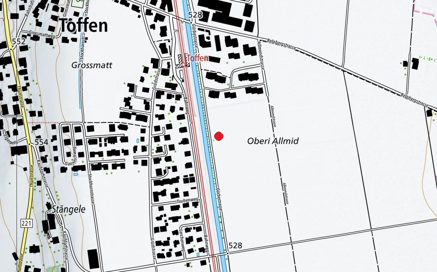 Map showing the location of Gürbespielplatz (Playground)