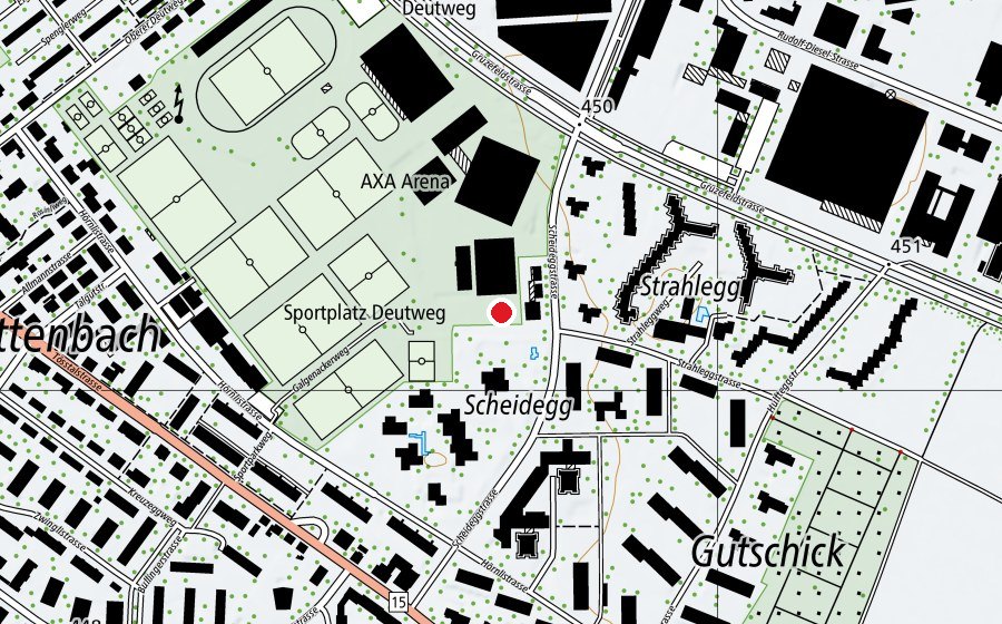 Mappa con la posizione di Gutschick Quartierspielplatz (Parco giochi)