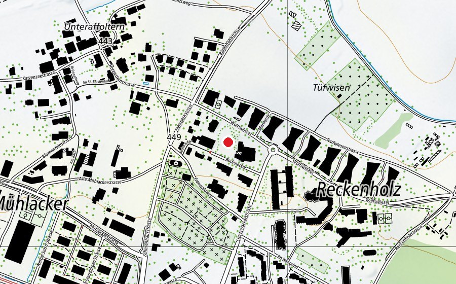 Map showing the location of GZ Affoltern (Playground)