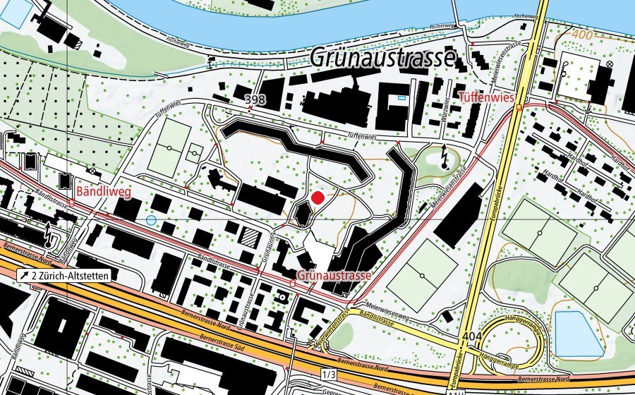 Mappa con la posizione di GZ Grünau (Parco giochi)