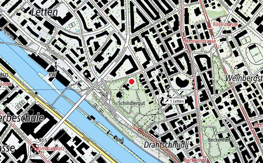 Mappa con la posizione di GZ Schindlergut (Parco giochi)