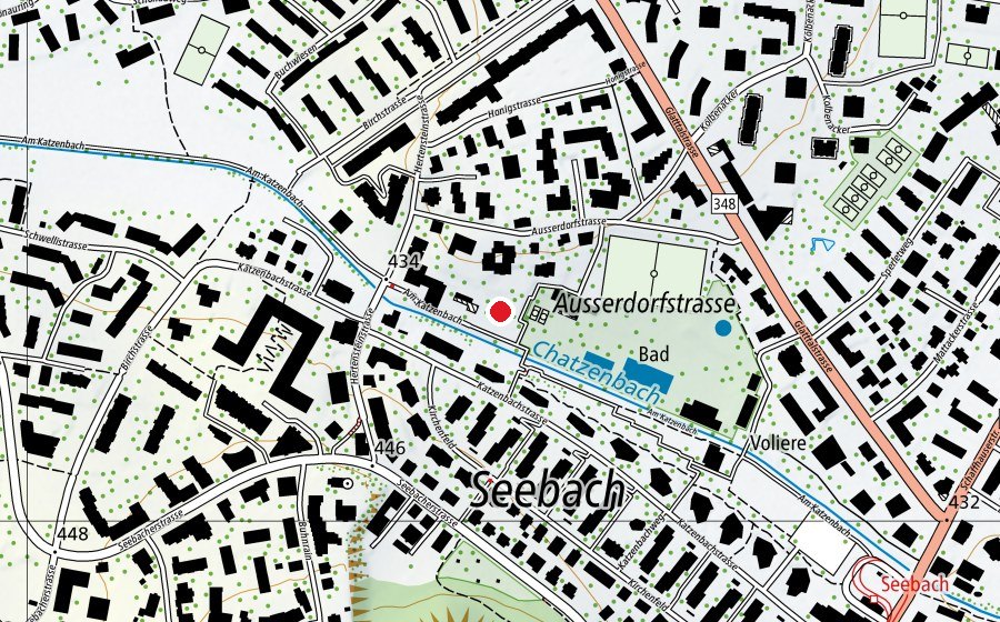 Map showing the location of GZ Seebach (Playground)