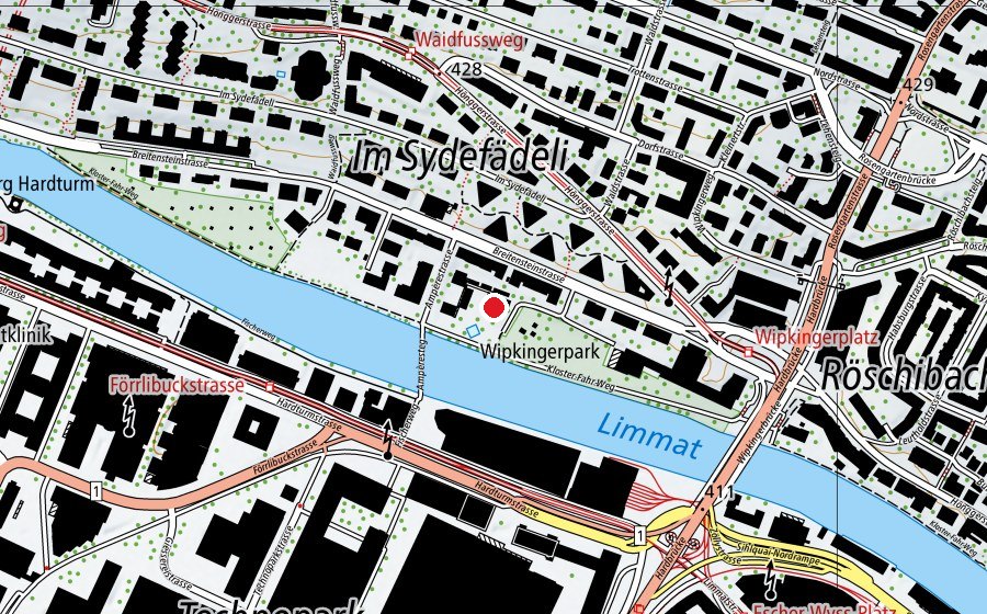 Mappa con la posizione di GZ Wipkingen (Parco giochi)