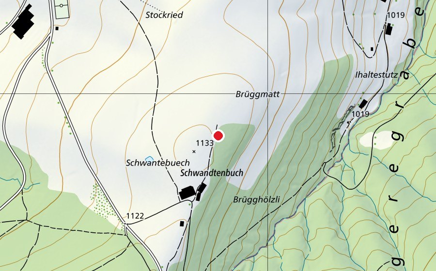 Map showing the location of Hansjoggeliweg Station 2 (Playground)