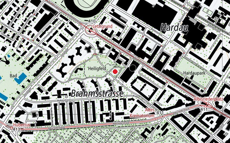 Karte mit dem Standort von Heiligfeld (Spielplatz)
