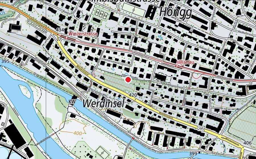 Mappa con la posizione di Hohenklingenallee (Parco giochi)
