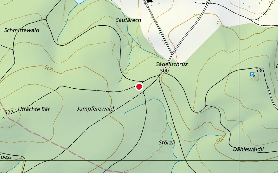 Carte indiquant l’emplacement de Holzxylophon (Place de jeux)