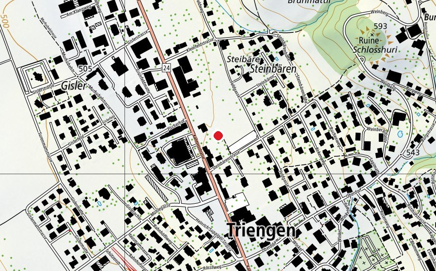 Carte indiquant l’emplacement de Honigtopf (Place de jeux)