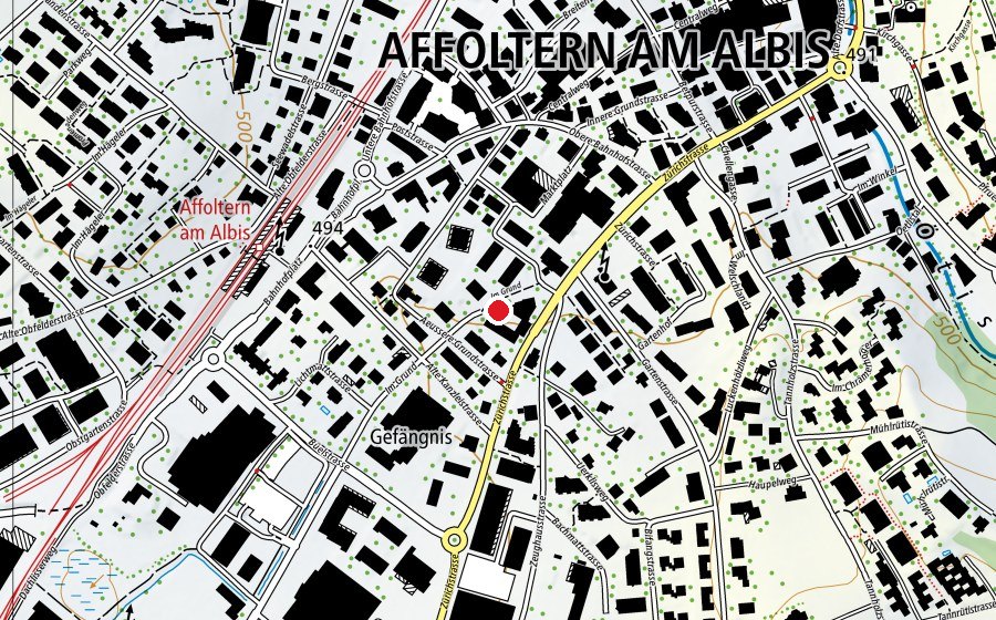 Map showing the location of Im Grund (Playground)