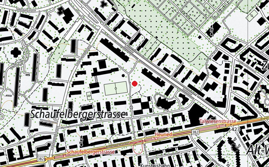 Carte indiquant l’emplacement de Im Gut (Place de jeux)