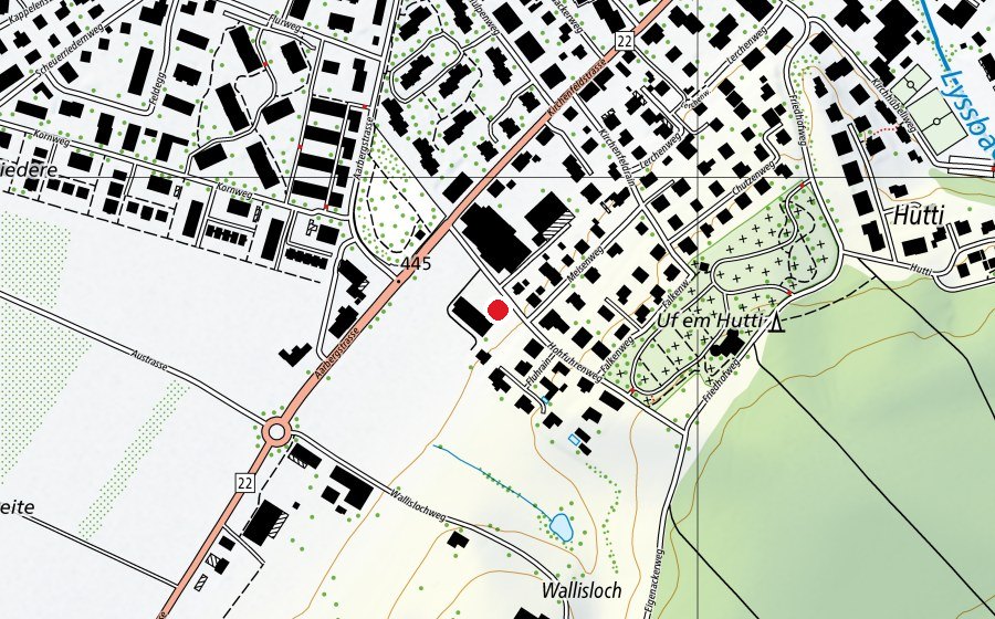 Mappa con la posizione di Jambo Indoor Spielplatz (Parco giochi)