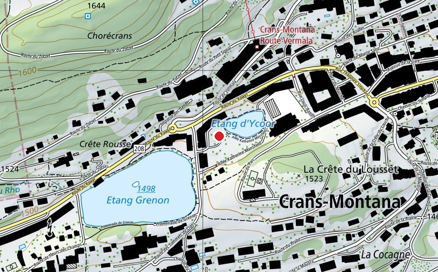 Map showing the location of Jardin d'Ycoor (Playground)