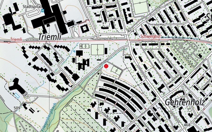 Mappa con la posizione di Känguruhwiese (Parco giochi)