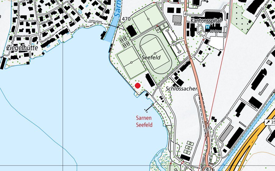 Mappa con la posizione di Kapitän Zinsli (Parco giochi)