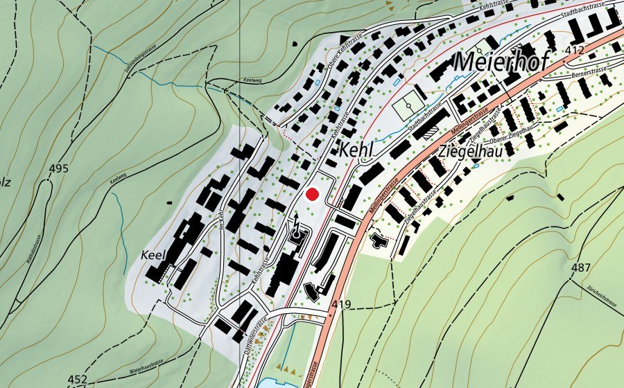 Karte mit dem Standort von Kehl (Spielplatz)