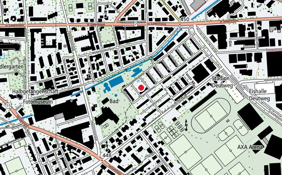 Mappa con la posizione di KG Eigenheim (Parco giochi)