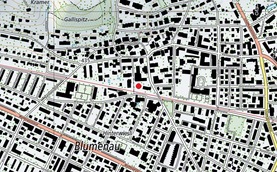 Carte indiquant l’emplacement de KG Feldstrasse (Place de jeux)