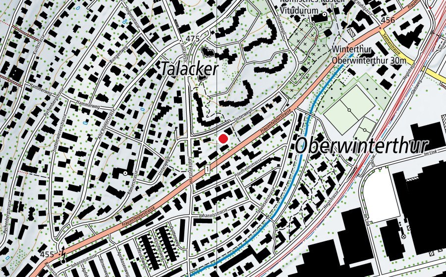 Carte indiquant l’emplacement de KG Unterwegli (Place de jeux)