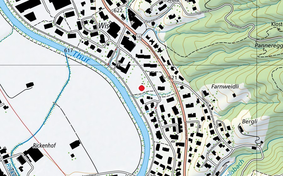 Carte indiquant l’emplacement de Kinderbaustelle (Place de jeux)