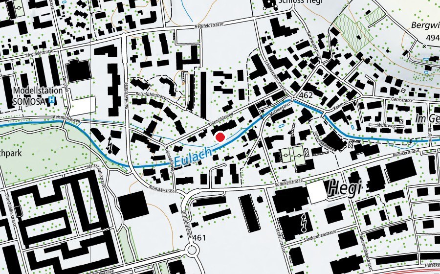 Mappa con la posizione di Kindergarten Reismühle (Parco giochi)