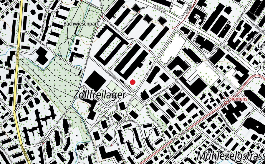 Carte indiquant l’emplacement de Kindergarten Spielplatz (Place de jeux)