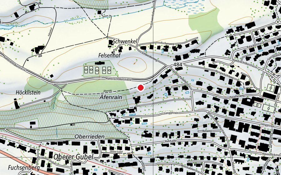 Map showing the location of Kinderspielplatz Äfenrain (Playground)