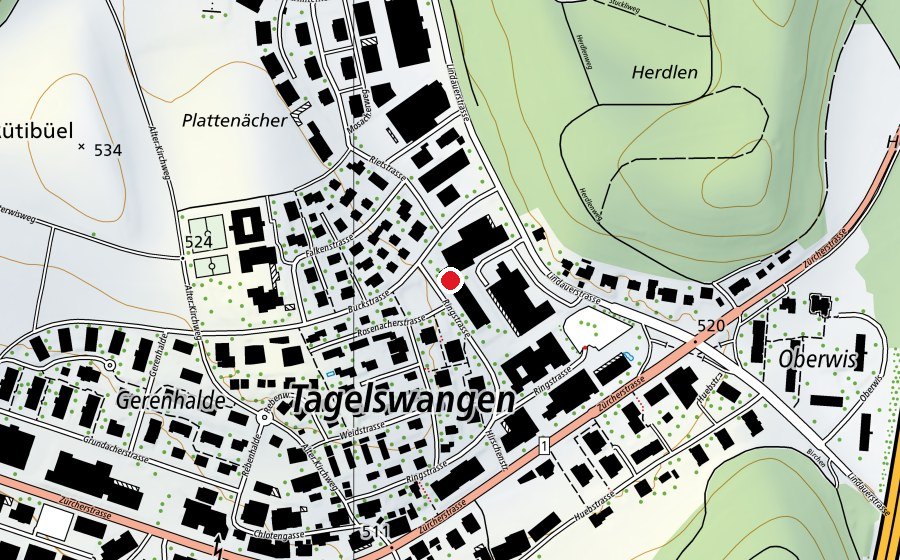 Mappa con la posizione di Kindertagesstätte ZicZac (Parco giochi)