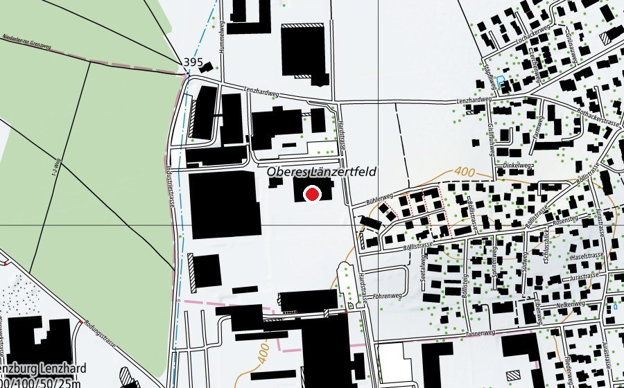 Map showing the location of Kinderwelt (Playground)