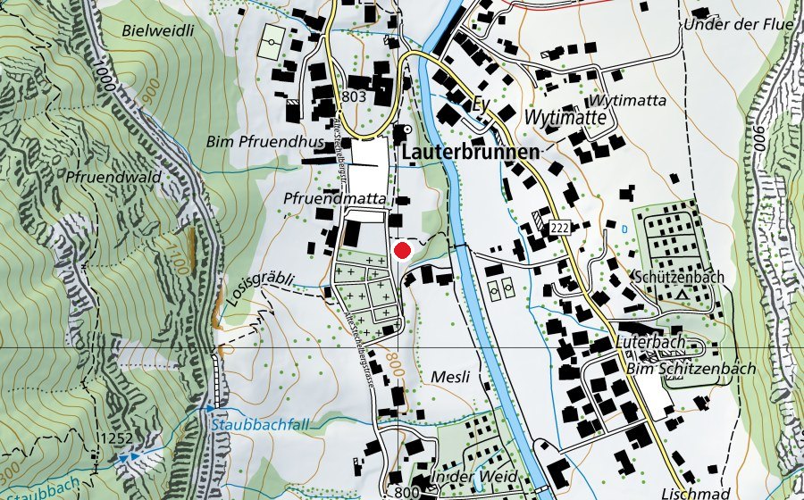 Carte indiquant l’emplacement de Kirchenspielplatz (Place de jeux)