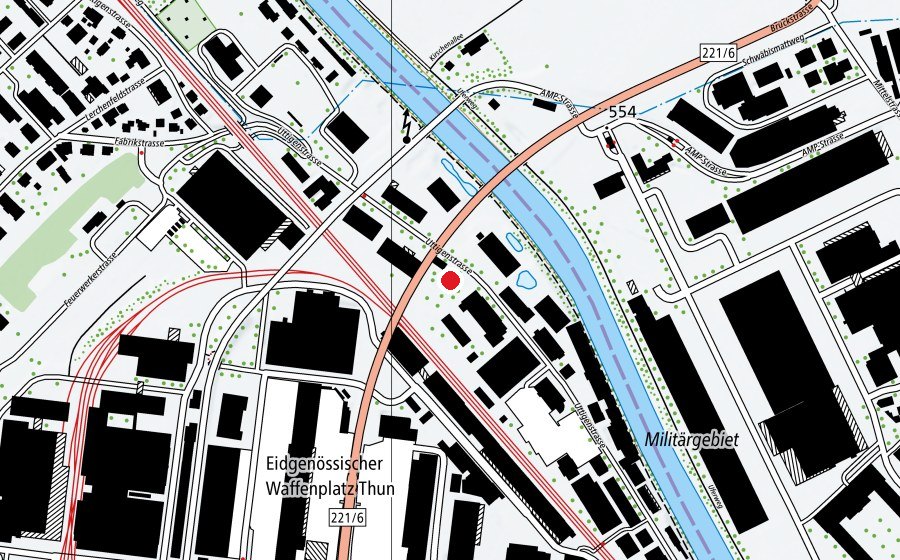 Map showing the location of KITA Aare (Playground)