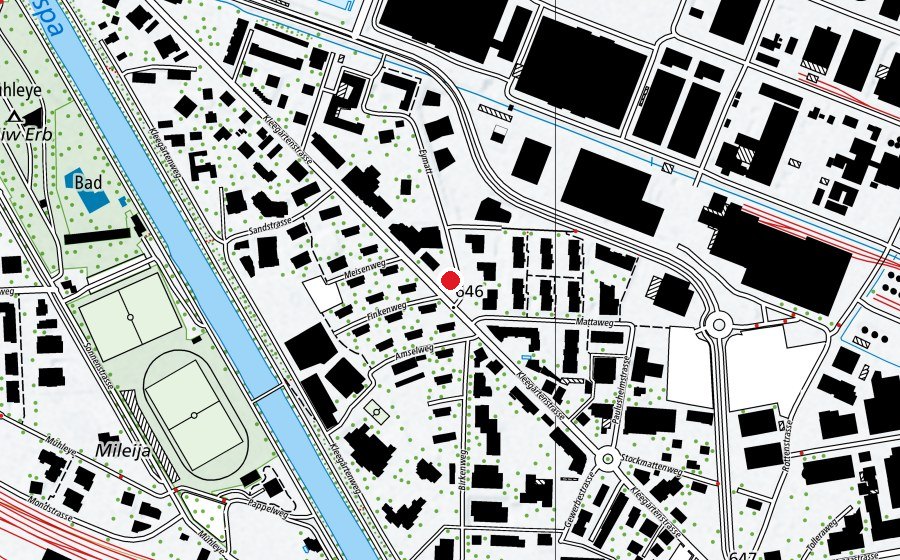 Map showing the location of Kleegärten (Playground)