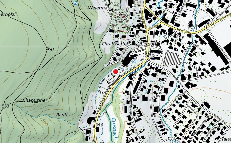 Carte indiquant l’emplacement de Kleinkinderspielplatz (Place de jeux)